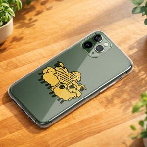 Naive Vintage Komondor Dog Sheep iPhone Case, Farm Animal Illustration Accessory