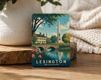 Imán para nevera de Lexington, MA, imán de recuerdo de Lexington, Massachusetts, imán de recuerdo de viaje de un lugar histórico de Lexington