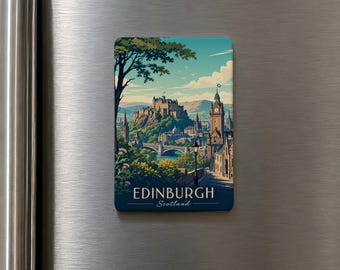 Scotland Fridge Magnet, Scotland Travel Souvenir Magnet, Scottish Highlands Landmark Magnet, Scotland Vacation Keepsake Magnet