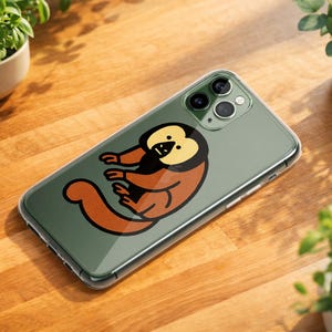 Naive Vintage Style Sakis Monkey iPhone Case, Tropical Primate Wildlife Cover