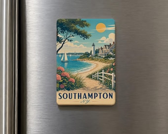 Imán para nevera de Southampton, NY, imán de recuerdo de Southampton, Nueva York, imán de recuerdo de viaje de Long Island