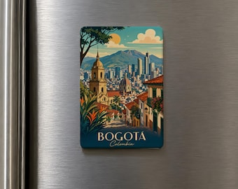 Bogotá Colombia Fridge Magnet, Bogotá Souvenir Magnet, Colombia Travel Gift, Bogotá Landmark Keepsake Magnet