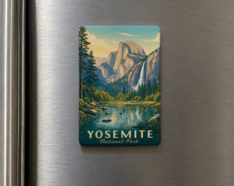 Imán para nevera del Parque Nacional Yosemite, recuerdo del Valle de Yosemite, recuerdo de viaje del emblemático Half Dome, regalo de parque nacional de California