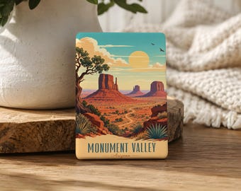 Monument Valley Fridge Magnet, Desert Buttes Landscape Souvenir Magnet, Southwest Travel Gift, Arizona Utah Landmark Magnet