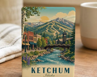 Ketchum Idaho Fridge Magnet, Ketchum ID Souvenir Magnet, Idaho Travel Gift, Mountain Town Keepsake Magnet