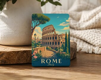 Colosseum Fridge Magnet, Rome Italy Souvenir Magnet, Ancient Roman Amphitheater Refrigerator Magnet, Travel Keepsake Gift
