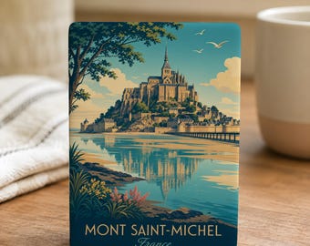 Mont Saint-Michel France Fridge Magnet, Normandy Abbey Island Landmark Souvenir Magnet, French Travel Destination Magnet