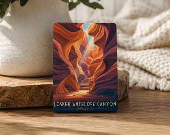 Lower Antelope Canyon Fridge Magnet, Arizona Slot Canyon Souvenir Magnet, Page AZ Travel Gift, Southwest Landmark Magnet