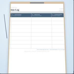 Student Behavior Log Printable, Parent Communication Tracker, ABC Incident and Follow Up Forms PDF