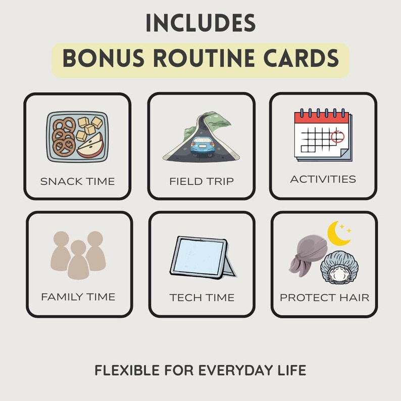 Kids Routine Cards Printable | Visual Schedule for Kids | Morning ...