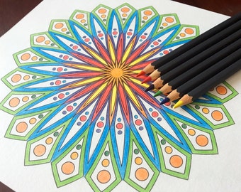 Mandala Coloring Page for Adults - Printable