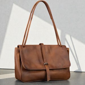 Leather Messenger Crossbody Bag Women, Large Capacity Tote Bag, Genuine Cowhide Shoulder Bag, Retro Work Handbag, Everyday Commuter Purse