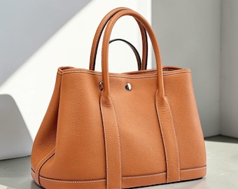 Handmade Leather Tote Bag Women, Full Grain Cowhide Shoulder Bag, Large Capacity Crossbody Purse, Womens Work Handbag, Adjustable Strap Tote