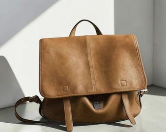 Mochila feminina de couro, mochila de couro bovino, mochila casual para viagens, mochila grande para laptop, bolsa de ombro para deslocamento diário