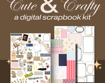 Digital Scrapbook Kit: Crafty Elements, Journal Pages (Digital Download)