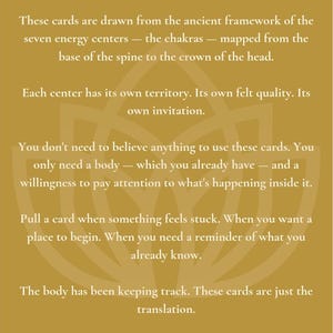 Cartas de sabiduría de los chakras — Baraja de cartas imprimible de centros energéticos / 17 cartas / Autodescubrimiento espiritual / Descarga digital en PDF