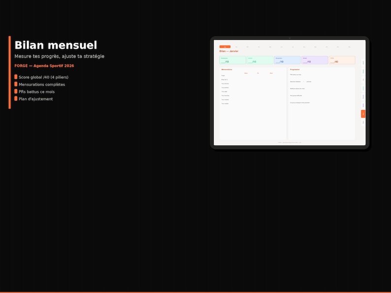 FORGE Digital Sports Agenda 2026, Fitness Planner iPad Android, Workout ...