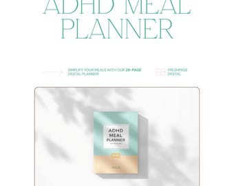 Planificador de comidas para adultos con TDAH / Preparación de alimentos adaptados a personas con sensibilidad sensorial (Descarga digital)
