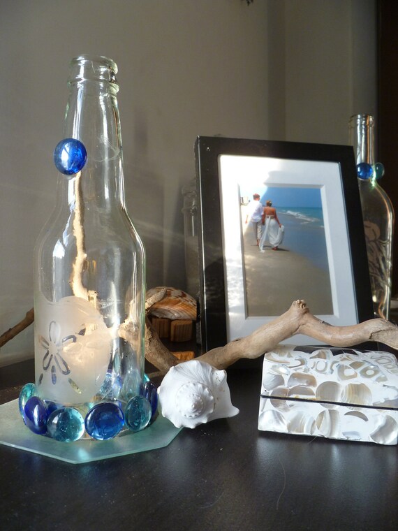 Items similar to Glass Sand Dollar Candle Holder on Etsy