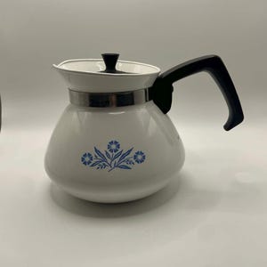 Vintage CorningWare 6-Cup Coffee Tea Pot – Blue Cornflower