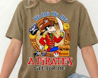 Disneyland Goofy Ett piratliv för mig DTF-överföring, Musse Mimmi Pigg Kalle Långben, Pluto, Kajsa Anka Modern dtf, Disney-tröjaöverföring