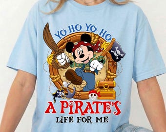 Disneyland Mickey A Pirates Life For Me DTF Transfer, Musse Mimmi Pigg Kalle Långben, Pluto, Kajsa Anka Modern dtf, Disney Shirt Transfer