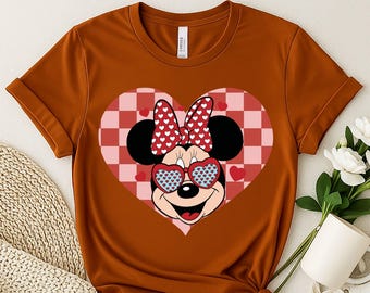 Minnie Mouse-kärlek, färdig att tryckas, Minnie och Musse-parkärlek DTF, Disney Musse-parkärlekströja, Disneyland-familjesemestertröja