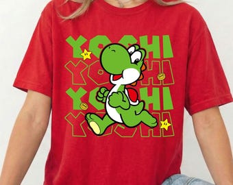 Super Mario Yoshi Ready To Press DTF Transfer, Nintendo World Family Matching Holiday Trip Matching Tee, Mario Birthday Trip Present Heat Press