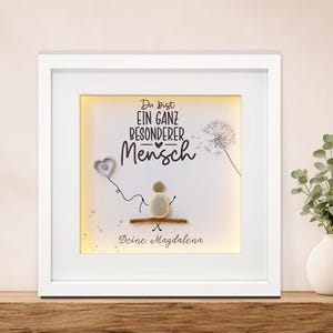 Steinbild Freundin,  mit Beleuchtung,  Personalisiert,  besonderes Geschenk,  mit Namen, Individuell, Geburtstagsgeschenk