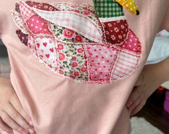 Girls patch duck shirt