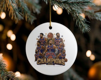 New York Knicks Kampioenen 2026 Ornament | Keramische Basketbalteam Decoratie