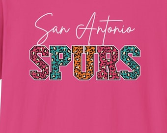 Camiseta de baloncesto de San Antonio con estampado de leopardo
