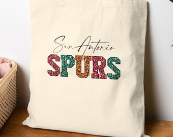 Bolso tote con estampado de leopardo de la fiesta de los San Antonio Spurs