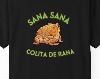 Camiseta Sana Sana Colita de Rana Frog Comfort Colors – Camiseta con encanto y amuleto curativo español