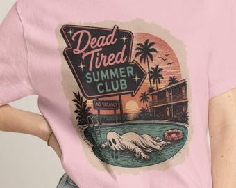 Camiseta Dead Tired Club SummerWeen Ghost Comfort Colors