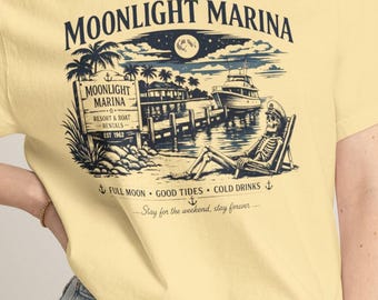 Camiseta Moonlight Marina Vintage Harbor Comfort Colors