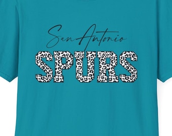 Camiseta con estampado de leopardo de los San Antonio Spurs