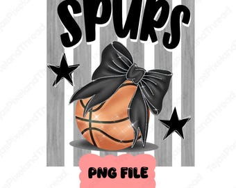 Baloncesto de San Antonio con lazo negro PNG