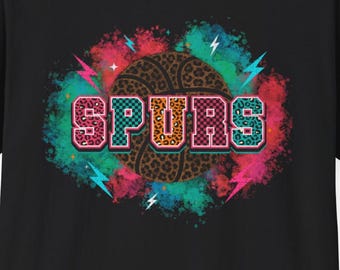 Camiseta de baloncesto de San Antonio con estampado de leopardo colorido