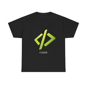 CODER Brackets Minimalist Graphic Tee - Developer Gift