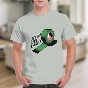 T-shirt med kanaltape, ingenjör, rolig problemlösare