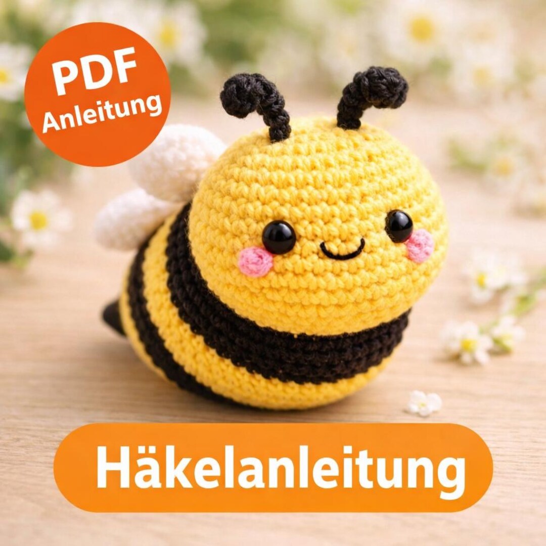 Crochet Pattern for an Amigurumi Bee (PDF) – Easy DIY Instructions for ...