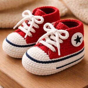 Crochet Baby Sneakers Pattern PDF | Baby Shoes 0-2 Years | Easy Crochet Booties Pattern | DIY Baby Gift image 2