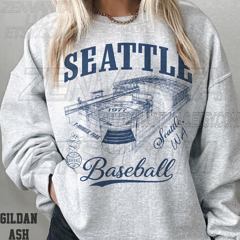 T Mobile Park Stadium Seattle Baseball Sweatshirt, Vintage Washed Tee ...