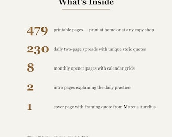 Daily Stoic Planner 2026 | Printable PDF Journal (Instant Download)