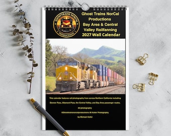 ¡Calendario de pared 2027 de Ghost Trains Norcal Productions!