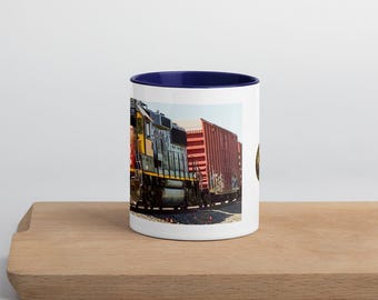 Taza de cerámica para café o té: SP/Cotton Belt UP1005 - Parte de la colección de parches de la Unidad de Servicio de Roseville - ¡Colecciona las 3!