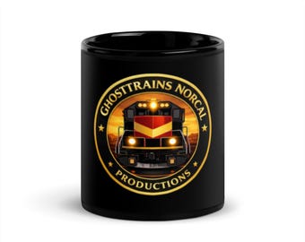 Taza de cerámica para café/té - Logotipo original de Ghost Trains Norcal Productions