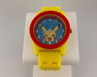 Custom 3D Printed Pikachu Watch – Kids 34mm PETG Band, Genuine Dial