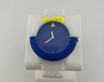 Devil's Fruit Inspired Kids Watch 39mm Blue White 3D Printed 7.5" Adjustable Band